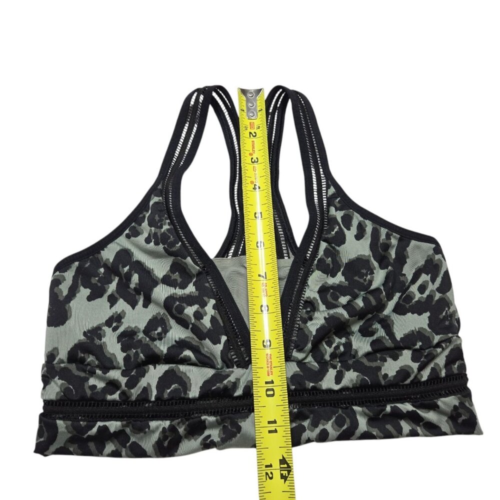 Victorias Secret Sports Bra Womens Small Green Animal Print Activewear Top - Picture 4 of 11